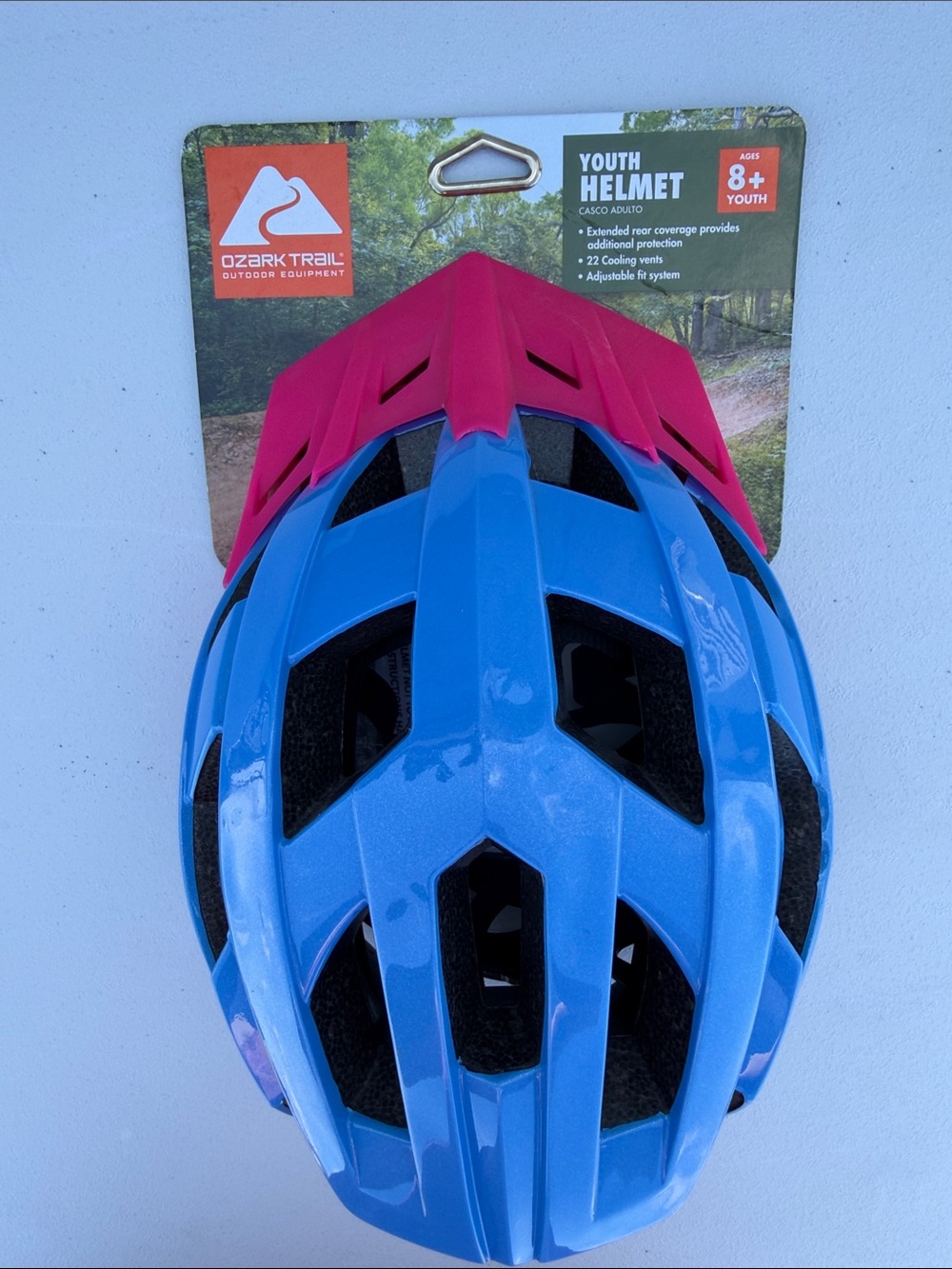 Ozark Trail Blue and Pink Youth Bike Helmet